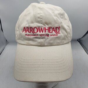 Arrowhead Mountain Spring Water Adults White Cap Hat Adjustable Causal Outdoors
